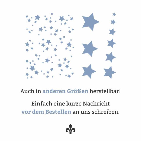 Hinweistext: Sternenhimmel Schablone ist auch in anderen Größen individuell herstellbar.