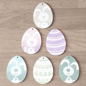 Gestaltungsbeispiel für das Schablonenset mit Ostermotiven