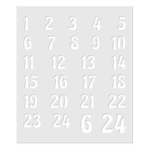 große Schablone für Adventskalenderzahlen