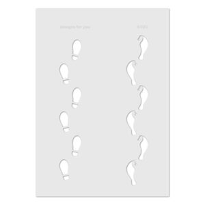 Fuß- und Wichtelspuren Schablone